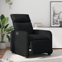 Poltrona reclinável elétrica couro artificial preto