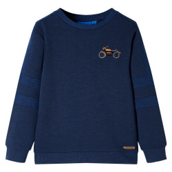 Sweatshirt para criança azul-escuro mesclado 104