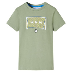 T-shirt infantil caqui-claro 116