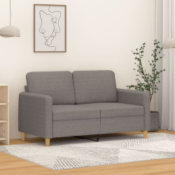 Sofá de 2 lugares tecido 120 cm cinzento-acastanhado