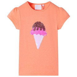 T-shirt para criança laranja-néon 104