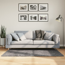 Tapete pelo curto macio e lavável huarte 80x150 cm antracite