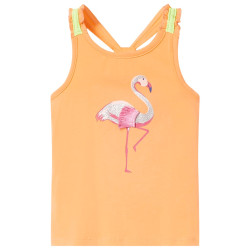 T-shirt de alças para criança laranja brilhante 116