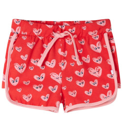 Calções de criança com cordão vermelho 128