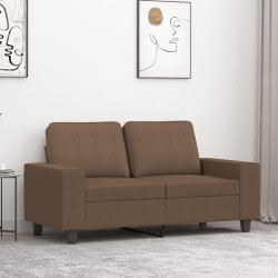 Sofá de 2 lugares tecido 120 cm castanho