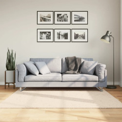 Tapete pelo curto macio e lavável huarte 160x160 cm bege