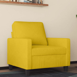 Poltrona 60 cm veludo amarelo