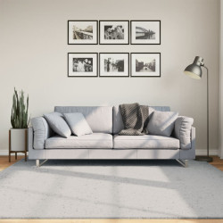 Tapete pelo curto macio e lavável huarte 200x200 cm cinzento