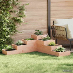 Vaso de jardim 4 níveis 106x104,5x36 cm madeira maciça douglas
