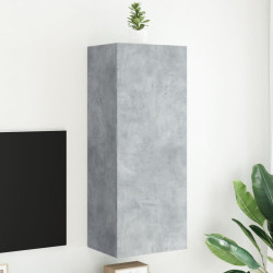 Móvel parede TV 40,5x30x102 cm derivados madeira cinza cimento