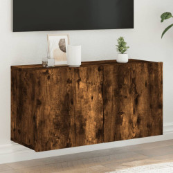 Móvel de parede para TV 80x30x41 cm carvalho fumado