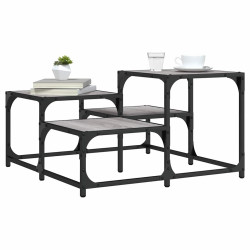 Mesa de centro 68x68x40 cm derivados de madeira cinzento sonoma