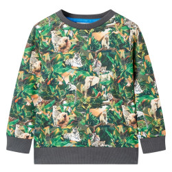 Sweatshirt para criança azul-petróleo 116
