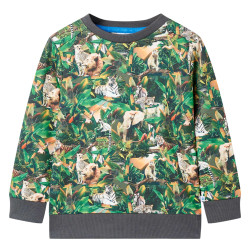 Sweatshirt para criança azul-petróleo 140