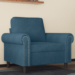 Poltrona 60 cm veludo azul