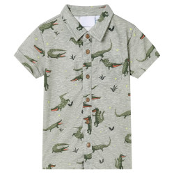 Camisa para criança cor caqui-claro mesclado 104