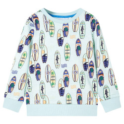 Sweatshirt para criança azul-suave mesclado 128