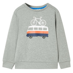 Sweatshirt para criança cor caqui-claro mesclado 92
