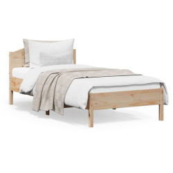 Cama sem colchão 100x200 cm madeira de pinho maciça