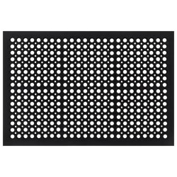 Tapete de porta retangular 60x90 cm borracha