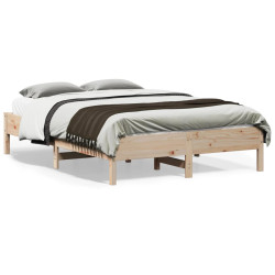 Cama sem colchão 135x190 cm madeira de pinho maciça