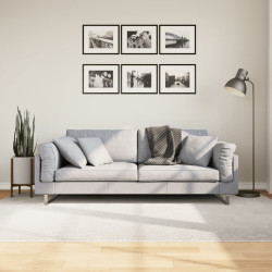 Tapete de pelo curto iza visual escandinavo 160x230cm cor creme