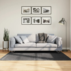 Tapete de pelo curto iza visual escandinavo 120x170cm antracite