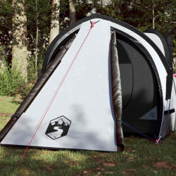 Tenda de campismo cúpula p/ 2 pessoas opaca impermeável branco