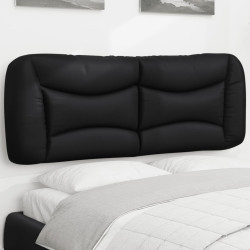 Almofadão de cabeceira hvar 140 cm couro artificial preto