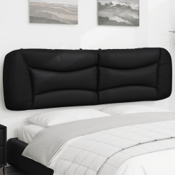 Almofadão de cabeceira hvar 180 cm couro artificial preto