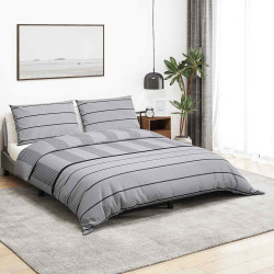Conjunto de capa de edredão 200x200 cm algodão cinza