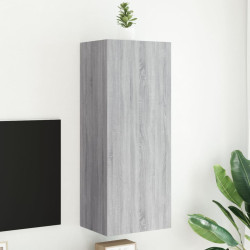 Móvel parede TV 40,5x30x102cm derivados de madeira cinza sonoma