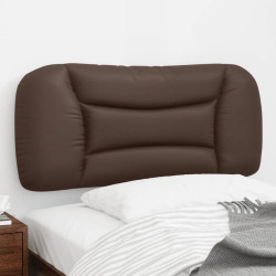 Almofadão de cabeceira hvar 80 cm couro artificial castanho