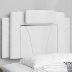 Almofadão de cabeceira viana 80 cm couro artificial branco