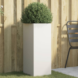 Vaso/floreira 32x29x75 cm aço branco