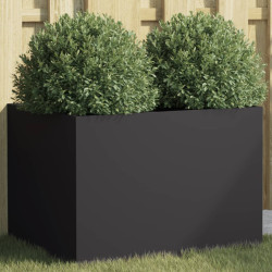 Vaso/floreira 62x47x46 cm aço preto