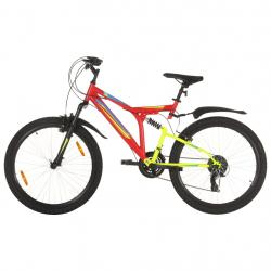 Bicicleta de montanha 21 velocidades roda 26" 49 cm vermelho - Imagen 1