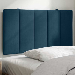 Almofadão de cabeceira hanko 80 cm veludo azul