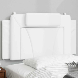 Almofadão de cabeceira viana 100 cm couro artificial branco