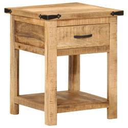 Mesa de cabeceira 40x40x50 cm madeira mangueira maciça