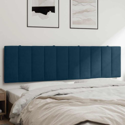 Almofadão de cabeceira hanko 180 cm veludo azul