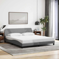Estrutura de cama dover 183x213 cm tecido cinza-claro
