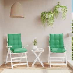 Almofadões cadeira encosto baixo 2 pcs tecido oxford verde