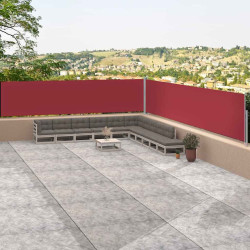 Toldo lateral retrátil 117x1200 cm vermelho