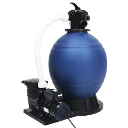 Filtro de areia válvula 7 posições e bomba 1000 w azul e preto
