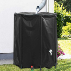 Depósito de água dobrável com torneira 1250 l PVC