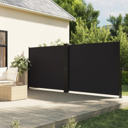 Toldo lateral retrátil 160x1000 cm preto