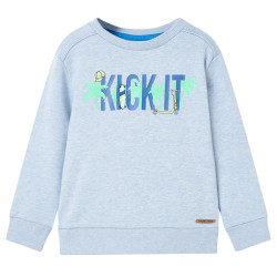 Sweatshirt para criança azul-suave mesclado 116
