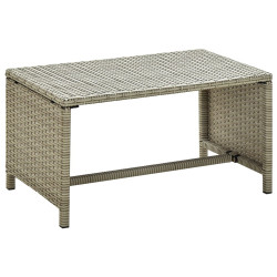Mesa de centro 70x40x38 cm vime PE bege