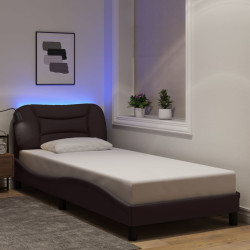 Estrutura de cama com LED sem colchão hvar 80x200 cm tecido